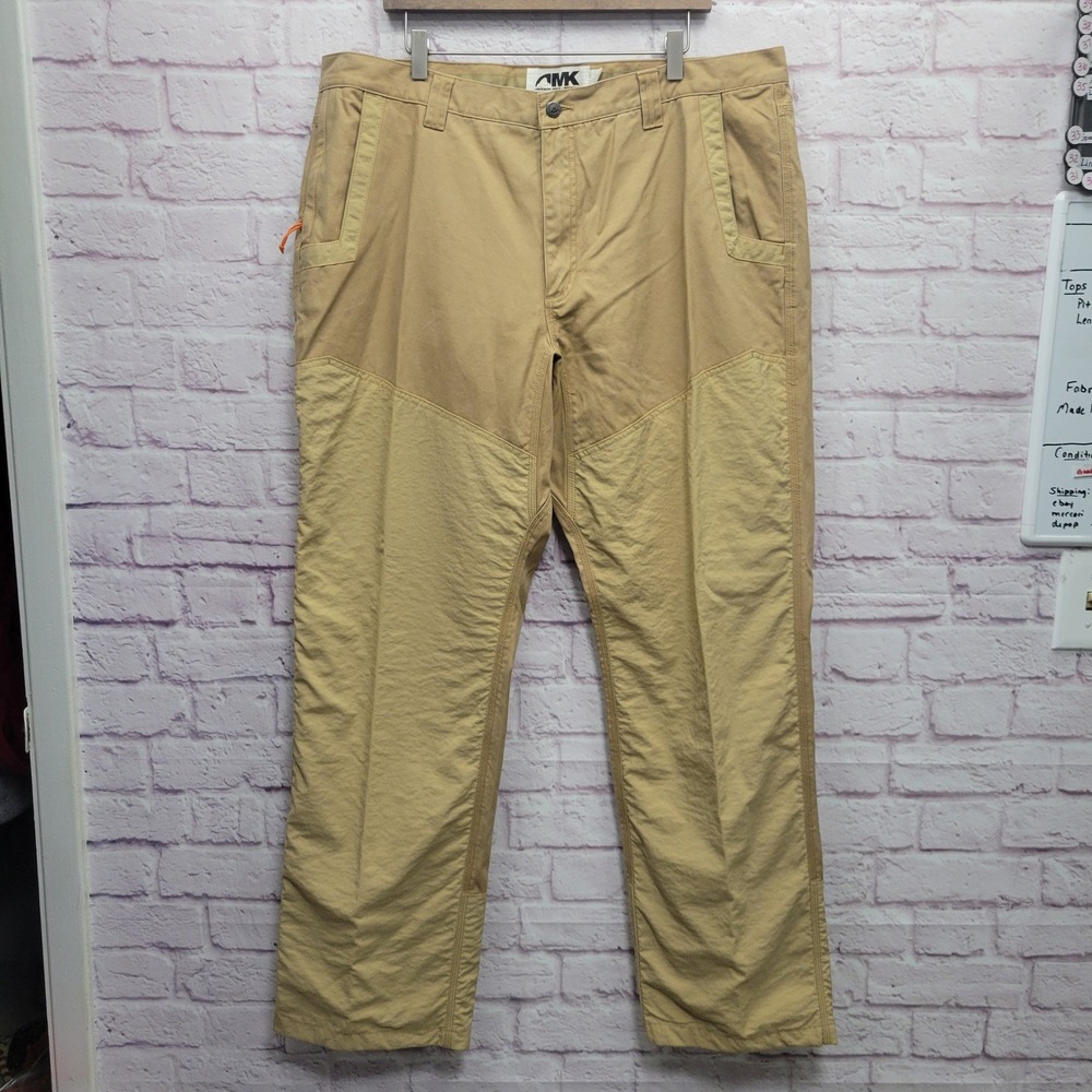 Mountain Khakis Trail Pants Mens 42x34 Tan Cargo Outdoor Hiking Gorpcore Utility